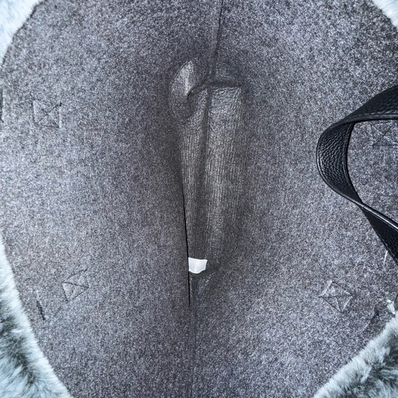 Barnes & Noble Handbags - Barnes & Nobles Gray Faux Fur Tote Bag